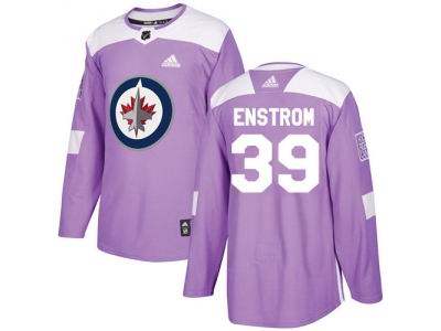 Adidas Winnipeg Jets #39 Tobias Enstrom Purple Authentic Fights Cancer Stitched NHL Jersey