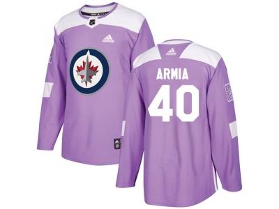 Adidas Winnipeg Jets #40 Joel Armia Purple Authentic Fights Cancer Stitched NHL Jersey
