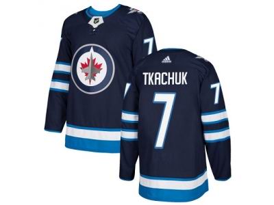 Adidas Winnipeg Jets #7 Keith Tkachuk Navy Blue Home Jersey