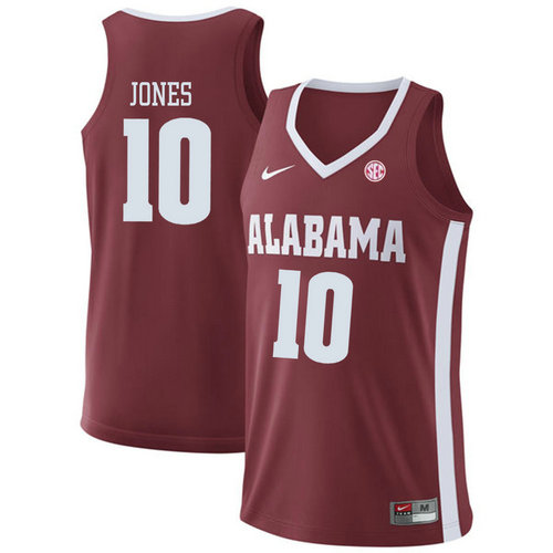 Alabama Crimson Tide #10 Herbert Jones Red College Basketball Jersey