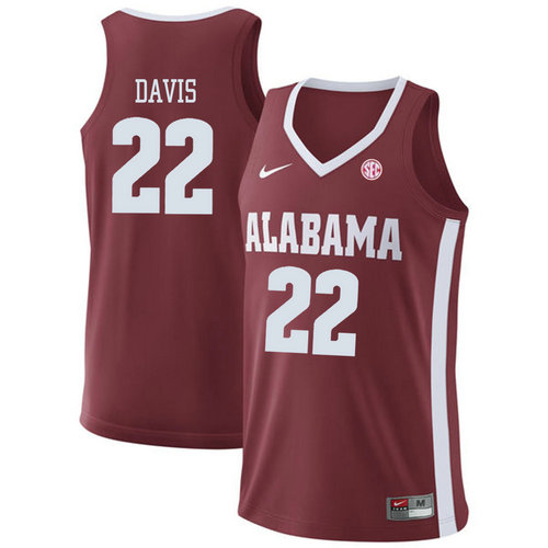 Alabama Crimson Tide #22 Ar'mond Davis Red College Basketball Jersey