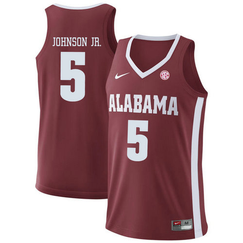 Alabama Crimson Tide #5 Avery Johnson Jr. Red College Basketball Jersey