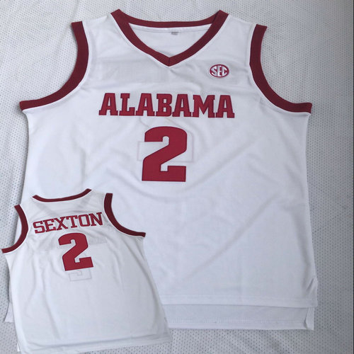 Alabama Crimson Tide 2 Collin Sexton White College Basketball Jersey