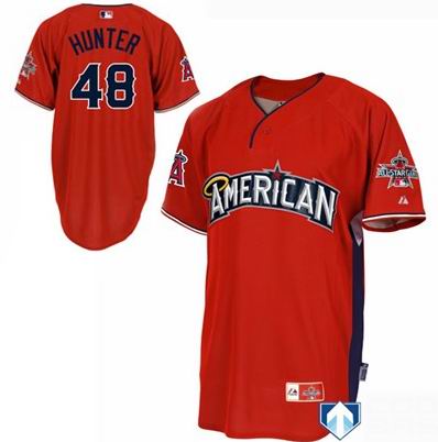 American League Authentic Los Angeles Angels #48 Torii Hunter 2010 All-Star Jerseys red