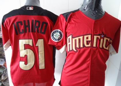 American League Seattle Mariners #51 Ichiro Suzuki 2011 All-Star Jersey red