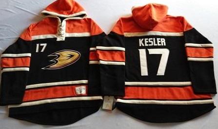 Anaheim Ducks 17 Ryan Kesler Black Sawyer Hooded Sweatshirt NHL Jersey