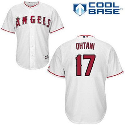 Angels #17 Shohei Ohtani White Cool Base Stitched Youth MLB Jersey