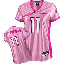 Arizona Cardinals #11 Larry Fitzgerald Women Pink Fashion Jersey
