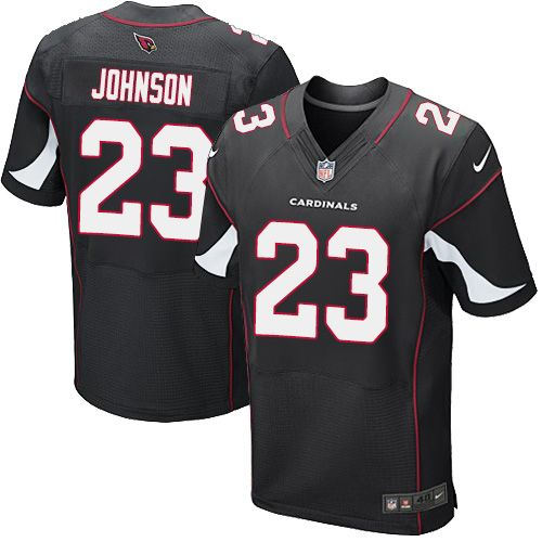Arizona Cardinals 23 Chris Johnson Black Alternate Nike NFL Elite Jersey