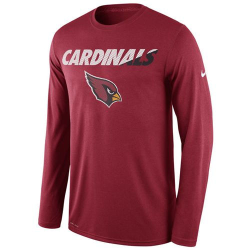 Arizona Cardinals Nike Legend Staff Practice Long Sleeves Performance T-Shirt