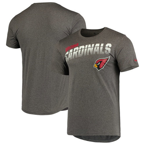Arizona Cardinals Nike Sideline Line Of Scrimmage Legend Performance T-Shirt Heathered Gray