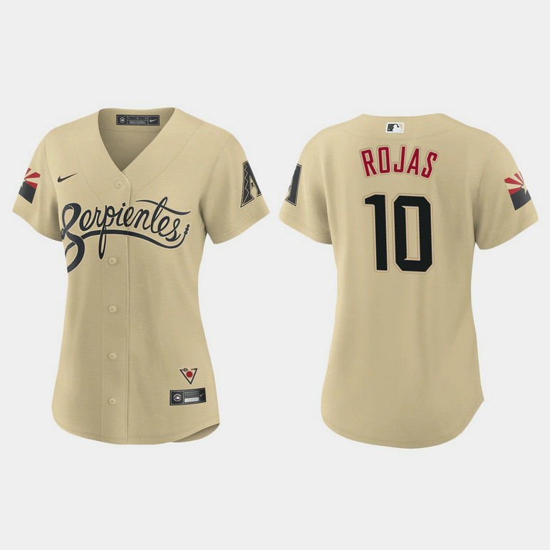 Arizona Diamondbacks #10 Josh Rojas Women's Nike 2021 City Connect MLB Jersey Gold