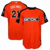 Arizona Diamondbacks #21 Zack Greinke Orange National League 2017 MLB All-Star MLB Jersey