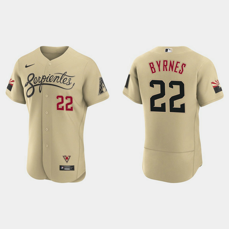 Arizona Diamondbacks #22 Eric Byrnes Men's Nike 2021 City Connect Authentic MLB Jersey Gold