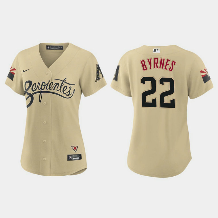 Arizona Diamondbacks #22 Eric Byrnes Women's Nike 2021 City Connect MLB Jersey Gold
