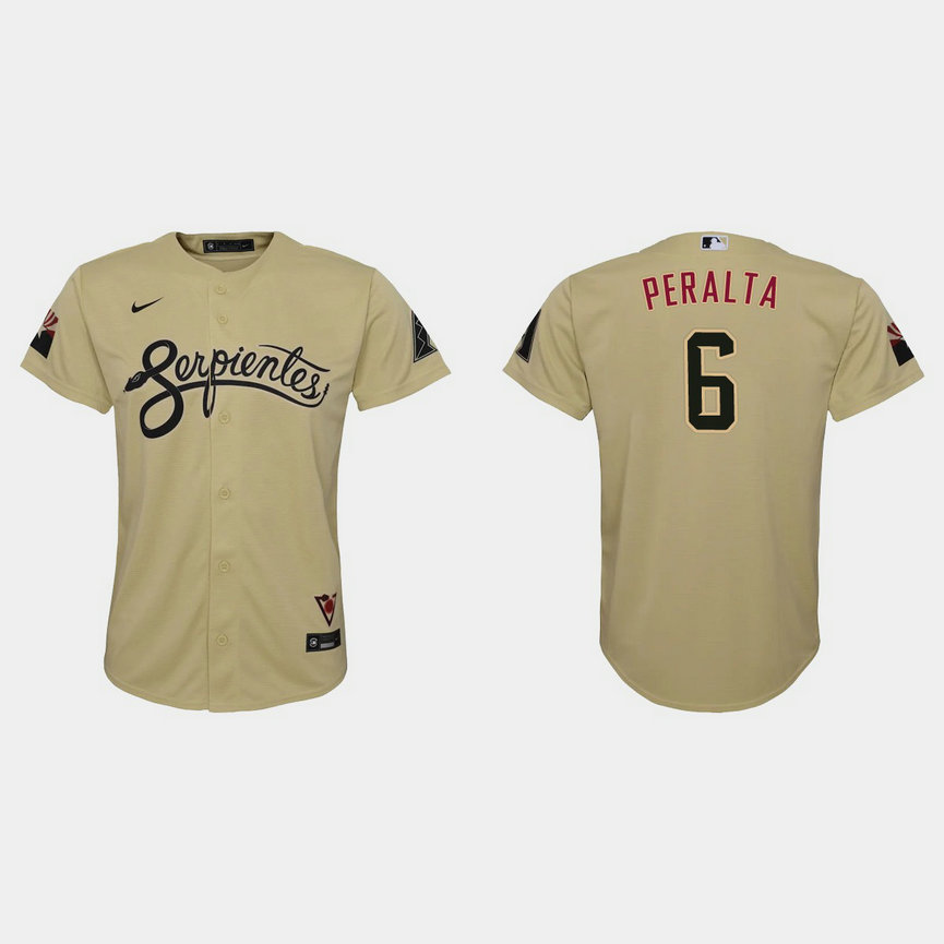 Arizona Diamondbacks #6 David Peralta Youth Nike 2021 City Connect MLB Jersey Gold