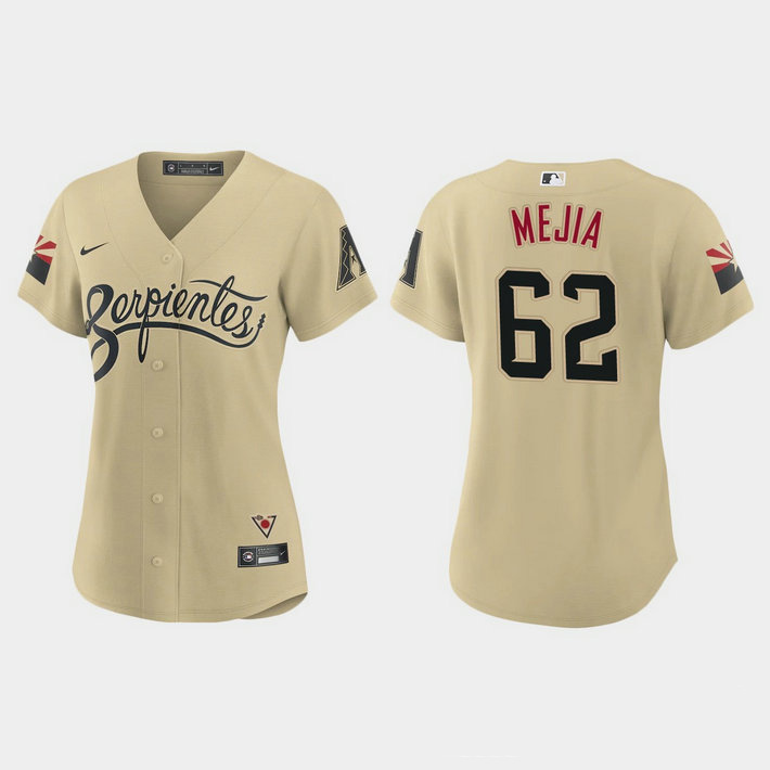 Arizona Diamondbacks #62 Humberto Mejia Women's Nike 2021 City Connect MLB Jersey Gold