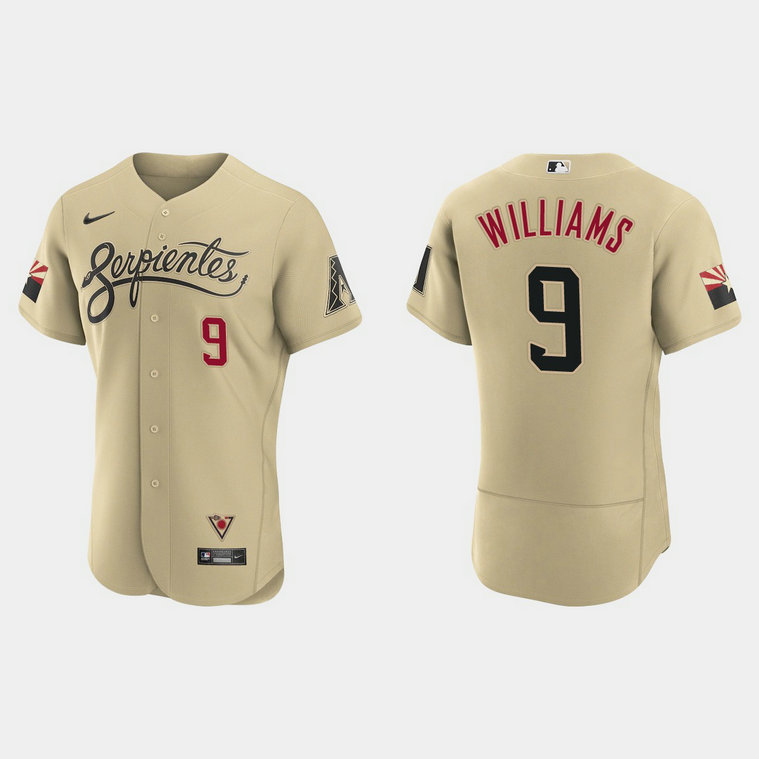 Arizona Diamondbacks #9 Matt Williams Men's Nike 2021 City Connect Authentic MLB Jersey Gold