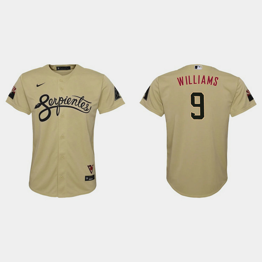 Arizona Diamondbacks #9 Matt Williams Youth Nike 2021 City Connect MLB Jersey Gold