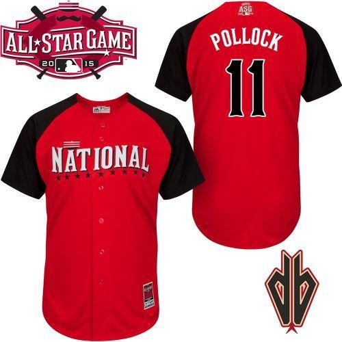 Arizona Diamondbacks 11 A. J. Pollock Red 2015 All-Star National League Baseball jersey