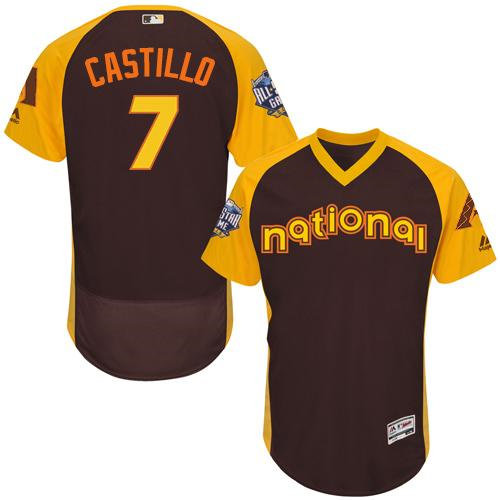 Arizona Diamondbacks 7 Welington Castillo Brown Flexbase Authentic Collection 2016 All-Star National League Baseball Jersey