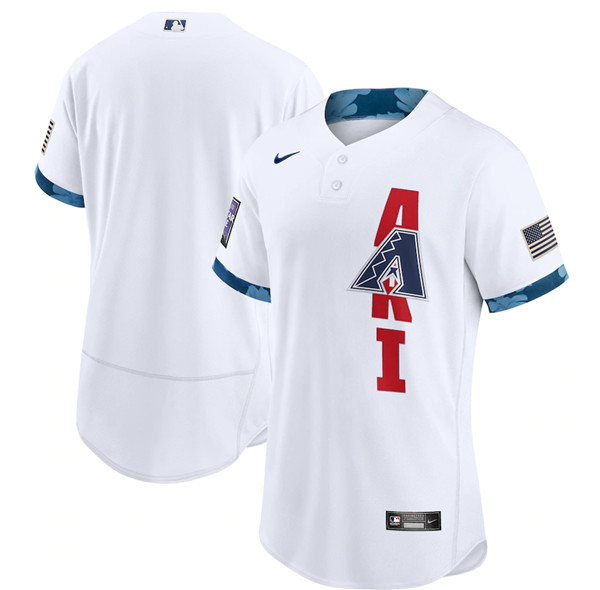 Arizona Diamondbacks Blank 2021 White All-Star Flex Base Stitched MLB Jersey