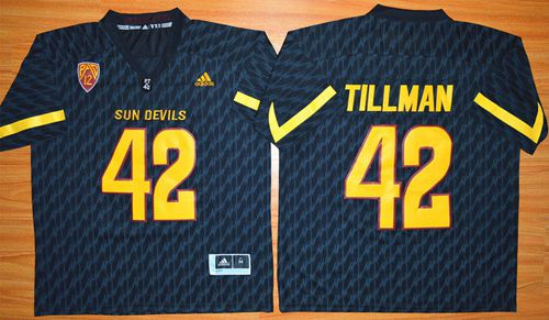 Arizona State Sun Devils 42 Pat Tillman New Black NCAA Basketball Jersey