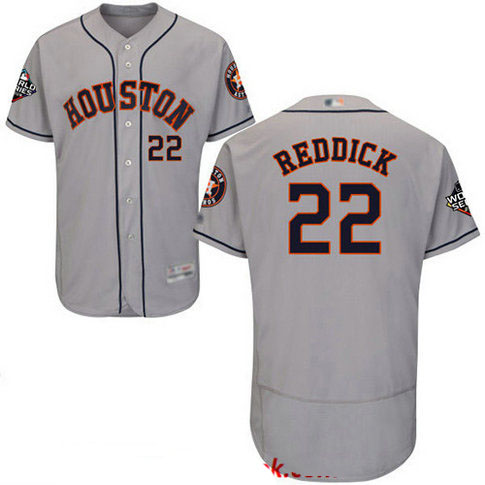 Astros #22 Josh Reddick Grey Flexbase Authentic Collection 2019 World Series Bound Stitched Baseball Jersey