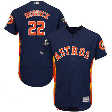 Astros #22 Josh Reddick Navy Blue Flexbase Authentic Collection 2019 World Series Bound Stitched Baseball Jersey