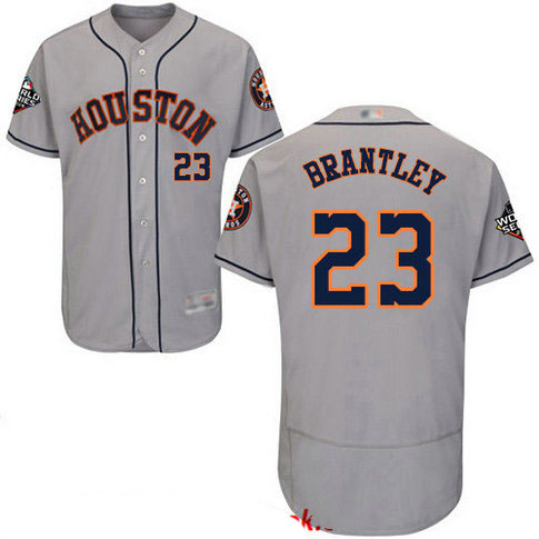 Astros #23 Michael Brantley Grey Flexbase Authentic Collection 2019 World Series Bound Stitched Baseball Jersey