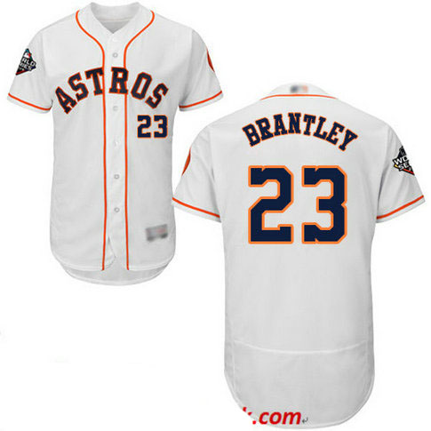Astros #23 Michael Brantley White Flexbase Authentic Collection 2019 World Series Bound Stitched Baseball Jersey