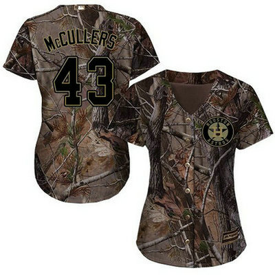 Astros #43 Lance McCullers Camo Realtree Collection Cool Base Women's Stitched Baseball Jersey
