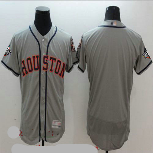 Astros Blank Grey Flexbase Authentic Collection 2019 World Series Bound Stitched Baseball Jersey