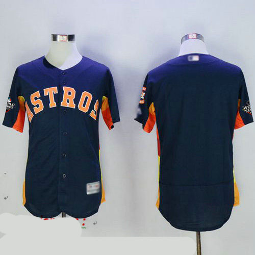 Astros Blank Navy Blue Flexbase Authentic Collection 2019 World Series Bound Stitched Baseball Jersey