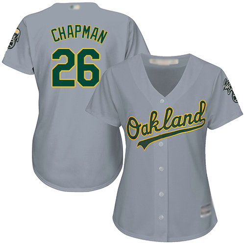Athletics #26 Matt Chapman Grey Road Women's Stitched Baseball Jersey