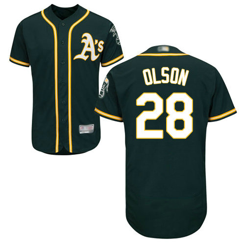 Athletics #28 Matt Olson Green Flexbase Authentic Collection Stitched Baseball Jersey