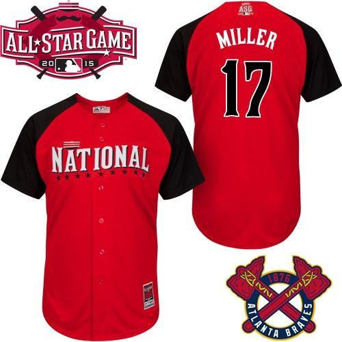 Atlanta Braves 17 Shelby Miller Red 2015 All-Star National League Baseball Jersey