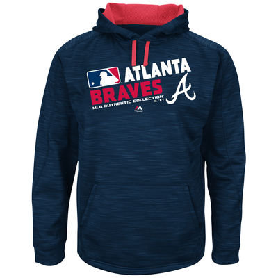 Atlanta Braves Authentic Collection Navy Team Choice Streak Hoodie
