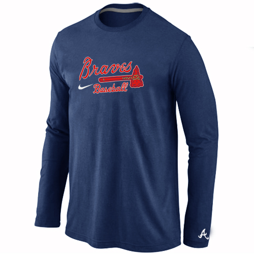Atlanta Braves Long Sleeve T-Shirt D.Blue