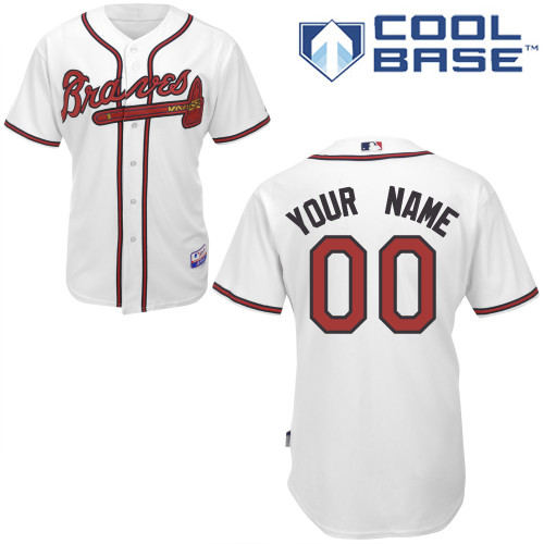 Atlanta Braves Personalized Custom White MLB Jersey