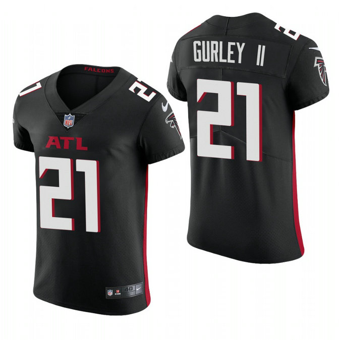 Atlanta Falcons #21 Todd Gurley II Nike Men's Black Team Color Men's Stitched NFL 2020 Vapor Untouchable Elite Jersey