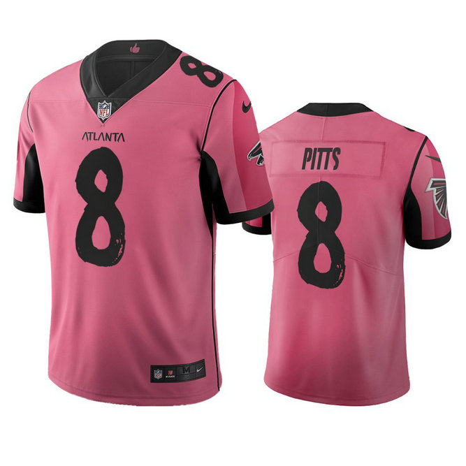 Atlanta Falcons #8 Kyle Pitts Pink Vapor Limited City Edition NFL Jersey