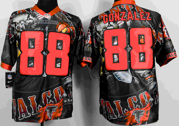 Atlanta Falcons 88 Tony Gonzalez Fanatical Version NFL Jerseys