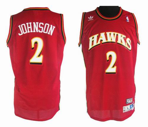 Atlanta Hawks #2 Joe Johnson Soul Swingman Stitched Red Mitchell& Ness Jersey