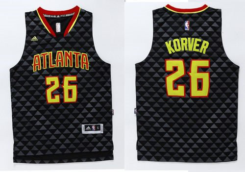 Atlanta Hawks 26 Kyle Korver Black Swingman NBA Jersey