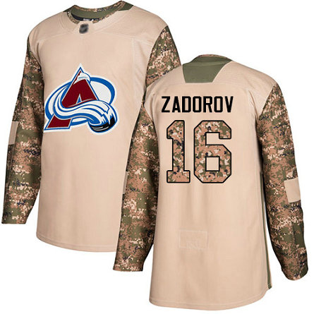 Avalanche #16 Nikita Zadorov Camo Authentic 2017 Veterans Day Stitched Hockey Jersey
