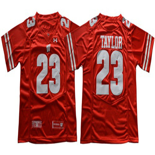 Badgers #23 Jonathan Taylor Red Under Armour Stitched NCAA Jersey