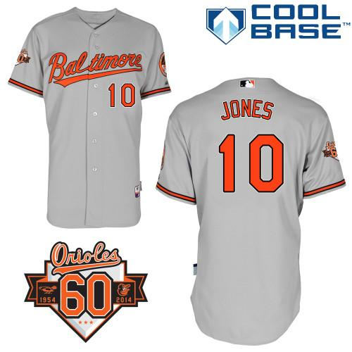 Baltimore Orioles 10 Adam Jones Grey Cool Base Baseball Jersey