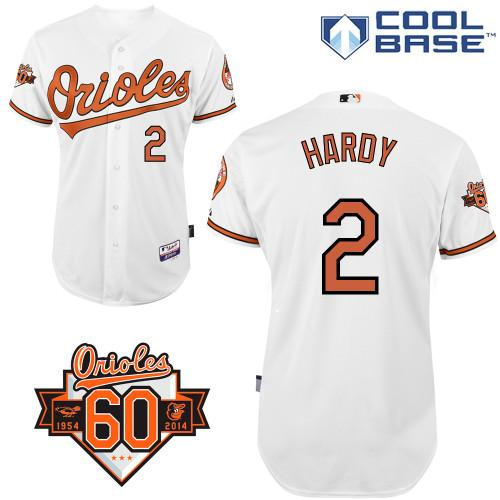 Baltimore Orioles 2 J.J. Hardy White Cool Base Baseball Jersey