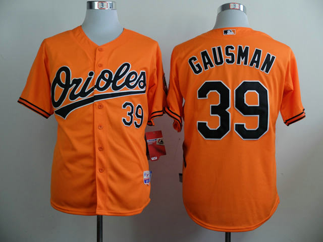 Baltimore Orioles 39 GAUSMAN Orange baseball jerseys